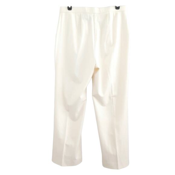 Norton Mccnaughton High Waisted Straight Leg Trousers White Dress Pants Size 10 - Picture 2 of 11
